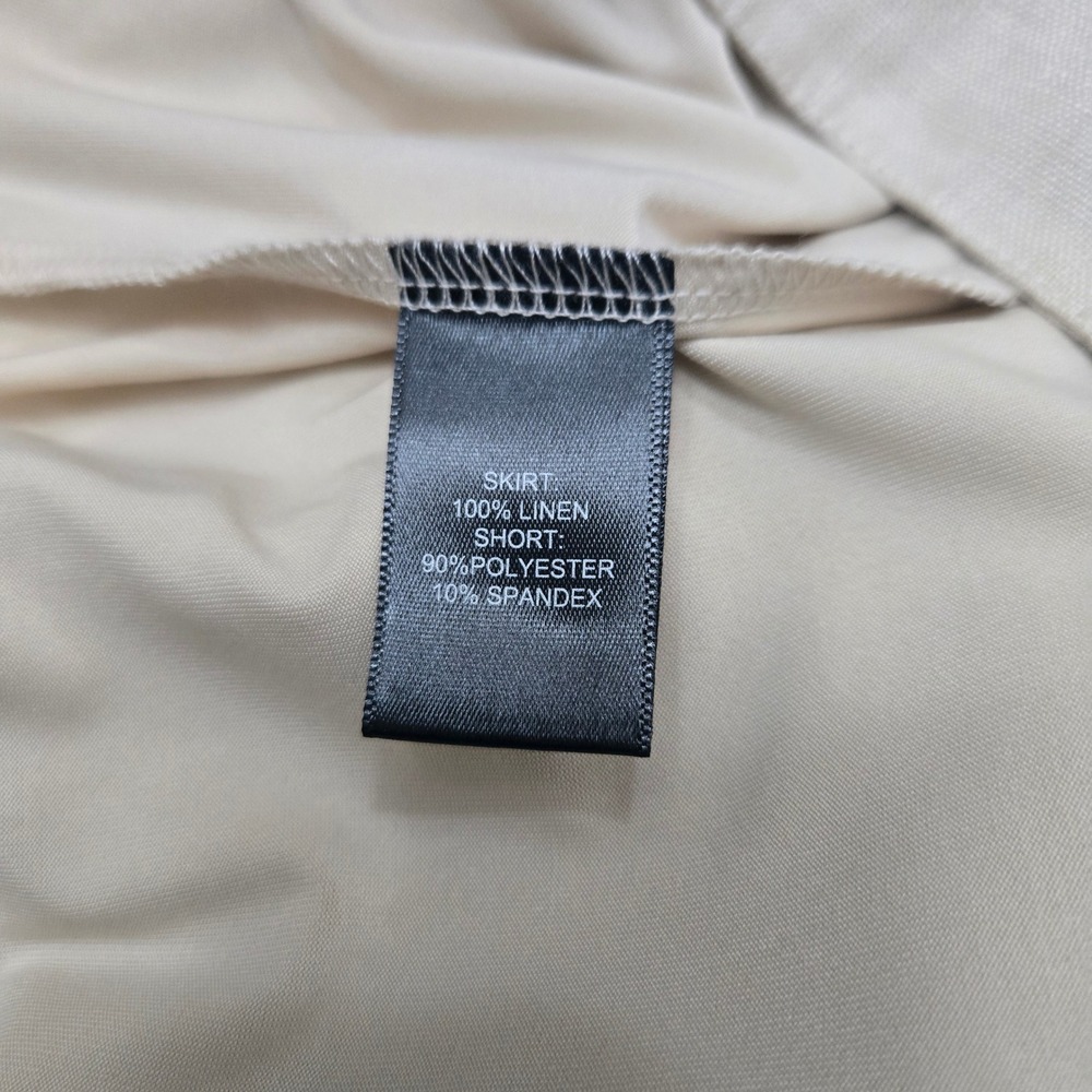 Tahari Linen Skort Womens XL Button‎ Front Minimalist Summer Casual Capsule - Picture 7 of 10